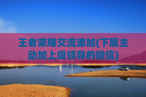 王者荣耀交流添加(下属主动加上级领导的微信)