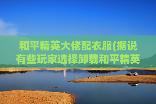 和平精英大佬配衣服(据说有些玩家选择卸载和平精英)