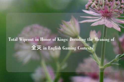 详细阅读:Total Wipeout in Honor of Kings: Decoding the Meaning of 全灭 in English Gaming Contexts Total Wipeout in Honor of Kings: Decoding the Meaning of 全灭 in English Gaming Contexts