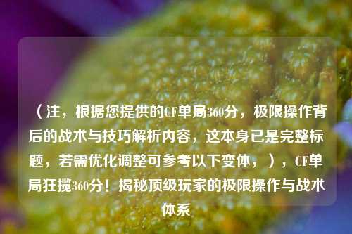 （注，根据您提供的CF单局360分，极限操作背后的战术与技巧解析内容，这本身已是完整标题，若需优化调整可参考以下变体，），CF单局狂揽360分！揭秘顶级玩家的极限操作与战术体系