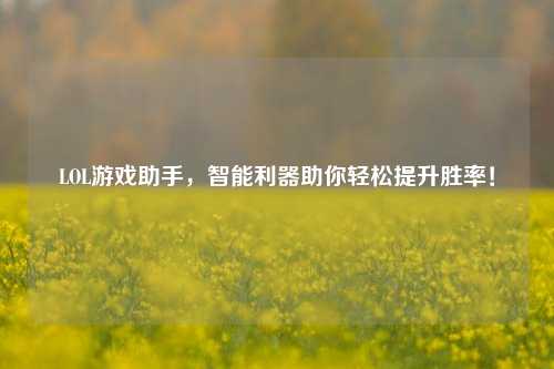 LOL游戏助手，智能利器助你轻松提升胜率！