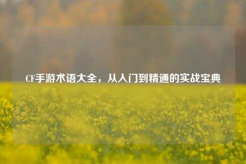 CF手游术语大全，从入门到精通的实战宝典