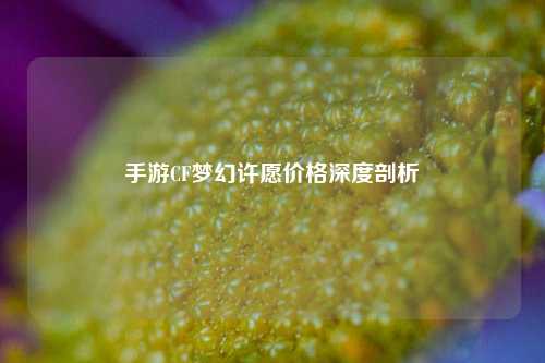 手游CF梦幻许愿价格深度剖析