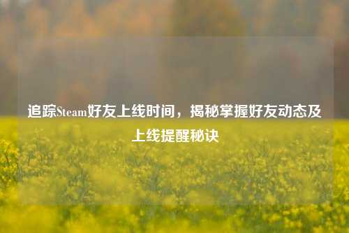 追踪Steam好友上线时间，揭秘掌握好友动态及上线提醒秘诀