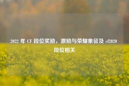 2022 年 CF 段位奖励,激励与荣耀象征及 cf2020 段位相关
