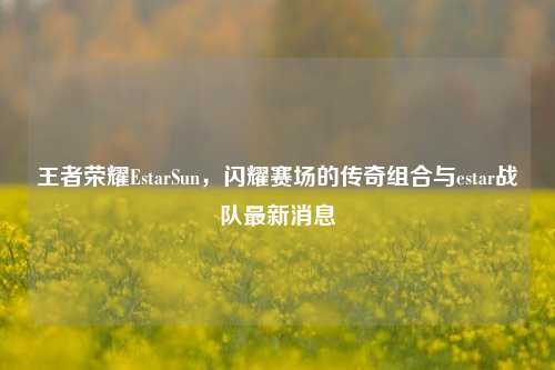 王者荣耀EstarSun，闪耀赛场的传奇组合与estar战队最新消息