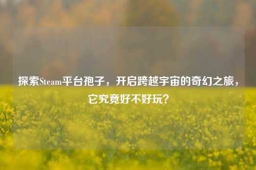 探索Steam平台孢子，开启跨越宇宙的奇幻之旅，它究竟好不好玩？