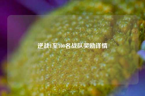 逆战1至100名战队奖励详情