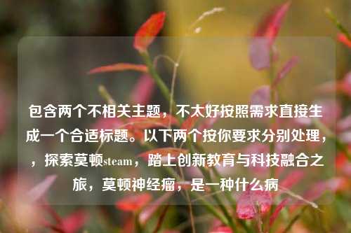 包含两个不相关主题，不太好按照需求直接生成一个合适标题。以下两个按你要求分别处理，，探索莫顿steam，踏上创新教育与科技融合之旅，莫顿神经瘤，是一种什么病