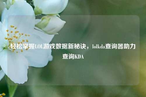轻松掌握LOL游戏数据新秘诀，lolkda查询器助力查询KDA
