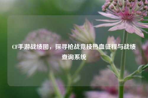 CF手游战绩图，探寻枪战竞技热血征程与战绩查询系统