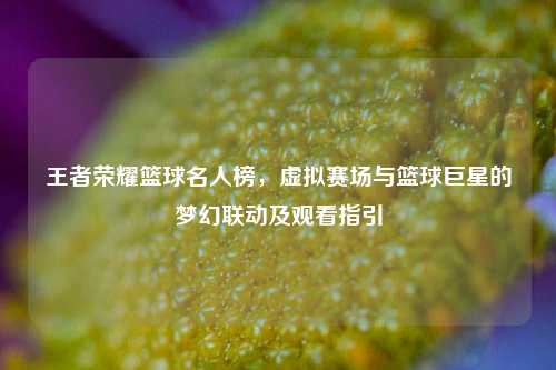 王者荣耀篮球名人榜，虚拟赛场与篮球巨星的梦幻联动及观看指引