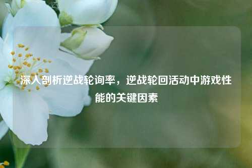 深入剖析逆战轮询率，逆战轮回活动中游戏性能的关键因素