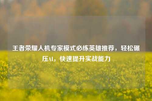 王者荣耀人机专家模式必练英雄推荐，轻松碾压AI，快速提升实战能力