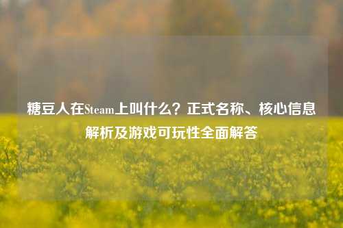 糖豆人在Steam上叫什么？正式名称、核心信息解析及游戏可玩性全面解答