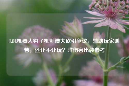 LOL机器人钩子机制遭大砍引争议，辅助玩家叫苦，还让不让玩？附伤害出装参考