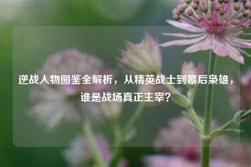 逆战人物图鉴全解析，从精英战士到幕后枭雄，谁是战场真正主宰？