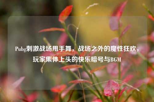 Pubg *** 战场甩手舞，战场之外的魔性狂欢，玩家集体上头的快乐暗号与BGM