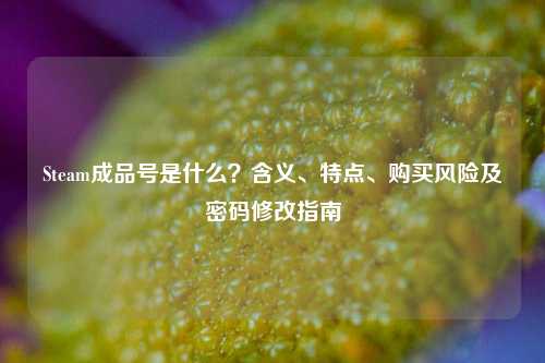 Steam成品号是什么？含义、特点、购买风险及密码修改指南