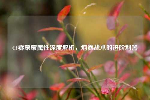 CF雾蒙蒙属性深度解析，烟雾战术的进阶利器