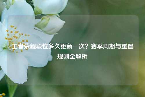 王者荣耀段位多久更新一次？赛季周期与重置规则全解析