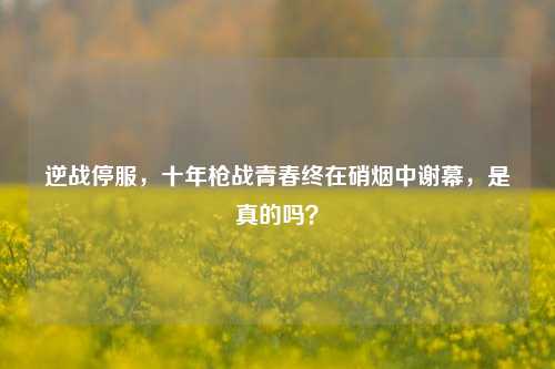 逆战停服,十年枪战青春终在硝烟中谢幕,是真的吗?