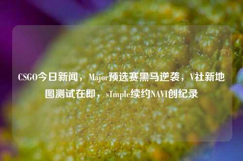 CSGO今日新闻,Major预选赛黑马逆袭,V社新地图测试在即,s1mple续约NAVI创纪录