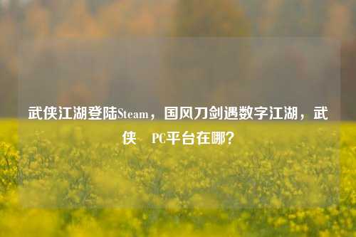 武侠江湖登陆Steam,国风刀剑遇数字江湖,武侠乂PC平台在哪?