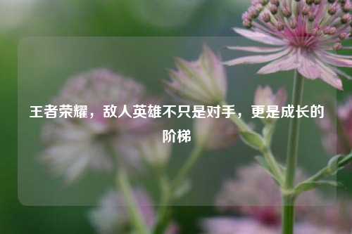 王者荣耀,敌人英雄不只是对手,更是成长的阶梯