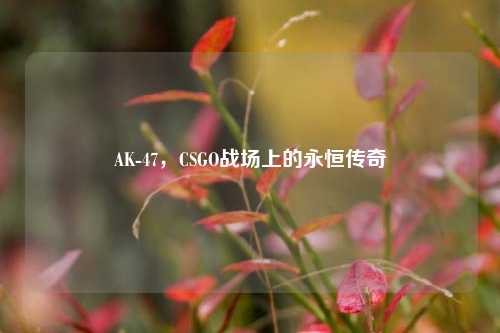 AK-47，CSGO战场上的永恒传奇