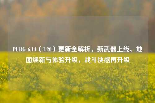 PUBG 6.14(1.20)更新全解析,新武器上线、地图焕新与体验升级,战斗 *** 再升级