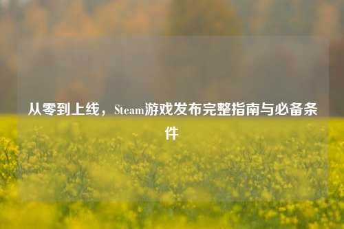 从零到上线，Steam游戏发布完整指南与必备条件