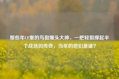 那些年CF里的鸟狙爆头大神，一把轻狙撑起半个战场的传奇，当年的他们是谁？