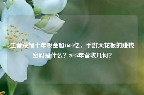 王者荣耀十年吸金超1600亿,手游天花板的赚钱密码是什么?2025年营收几何?