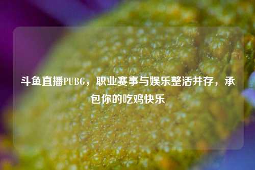 斗鱼直播PUBG,职业赛事与娱乐整活并存,承包你的吃鸡快乐