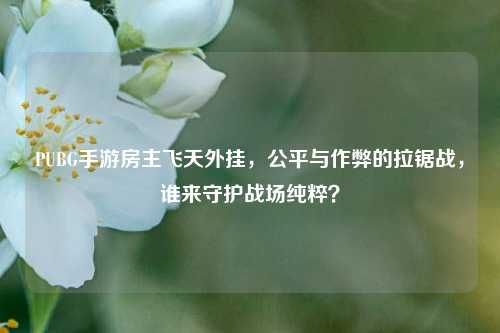 PUBG手游房主飞天外挂,公平与作弊的拉锯战,谁来守护战场纯粹?