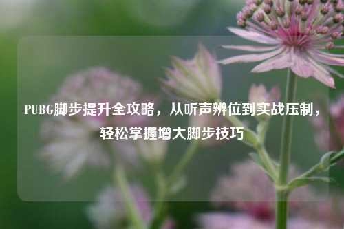 PUBG脚步提升全攻略，从听声辨位到实战压制，轻松掌握增大脚步技巧