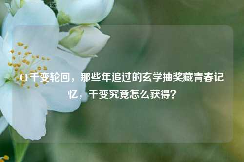 CF千变轮回,那些年追过的玄学抽奖藏青春记忆,千变究竟怎么获得?