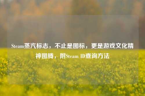 Steam蒸汽标志,不止是图标,更是游戏文化精神图腾,附Steam ID查询 ***