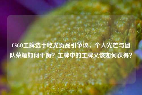CSGO王牌选手吃光贡品引争议,个人光芒与团队荣耀如何平衡?王牌中的王牌又该如何获得?