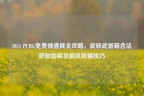 2024 PUBG免费领道具全攻略，皮肤武器箱合法获取指南及避坑防骗技巧