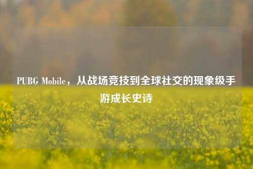 PUBG Mobile，从战场竞技到全球社交的现象级手游成长史诗