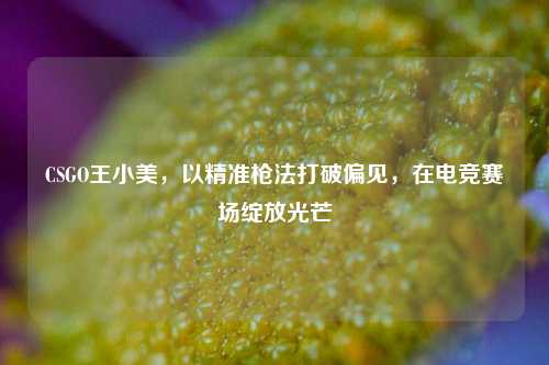 CSGO王小美，以精准枪法打破偏见，在电竞赛场绽放光芒