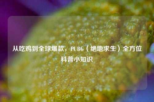 从吃鸡到全球爆款，PUBG（绝地求生）全方位科普小知识