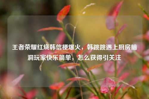 王者荣耀红烧韩信梗爆火,韩跳跳遇上厨房脑洞玩家快乐简单,怎么获得引关注